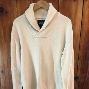 H&M Cowl Neck Cotton Sweater XL *natural*